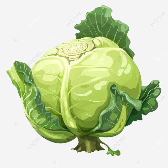 大头菜 白菜 绿色 卡通