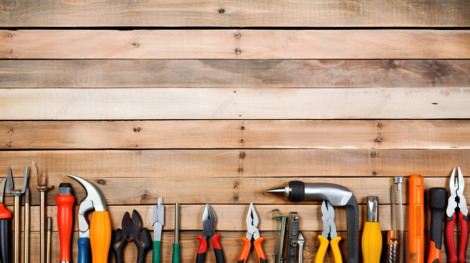 木质背景下工具的纹理