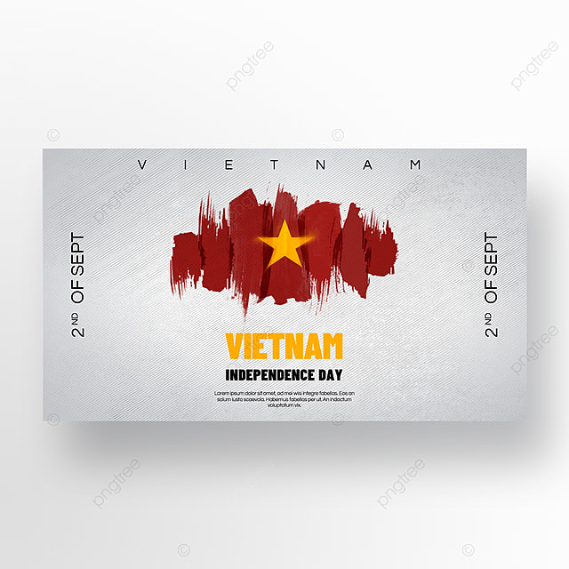 水彩笔刷简约越南国庆日独立日banner