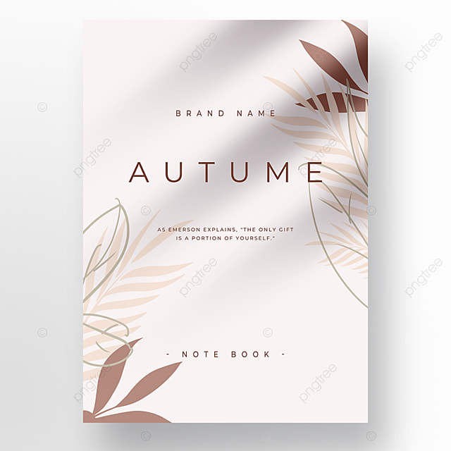 极简主义美观大气素雅浅色光线闪烁树叶剪影封面样式海报