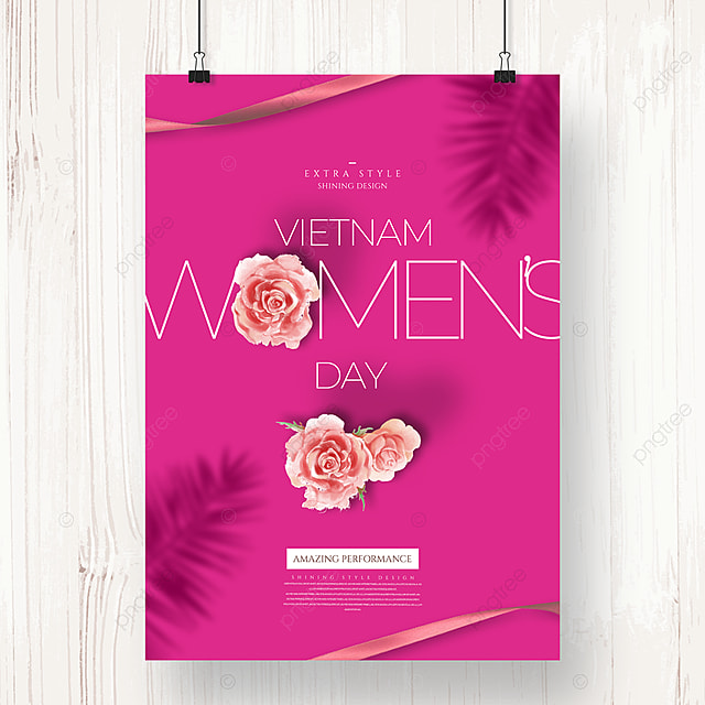 浪漫简约温馨越南妇女节主题海报