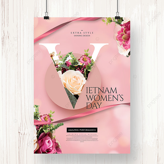 创意温馨越南妇女节节日海报