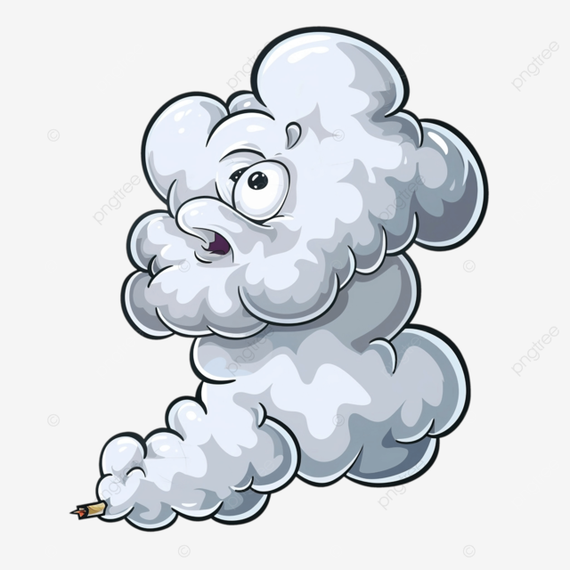 卡通烟雾的贴纸