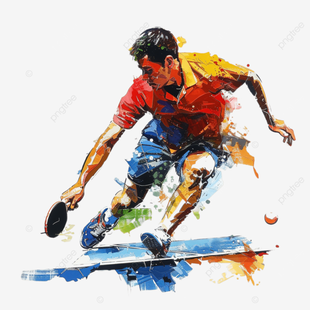 乒乓球运动员动作