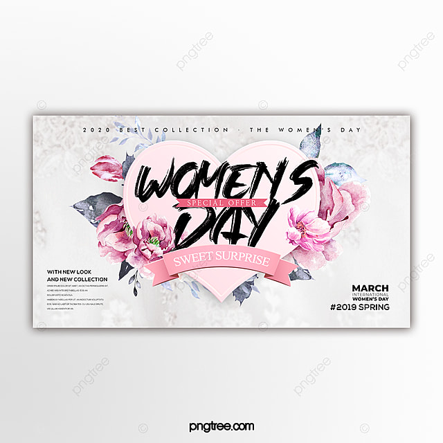 卡通时尚简约38妇女节节日网页横幅