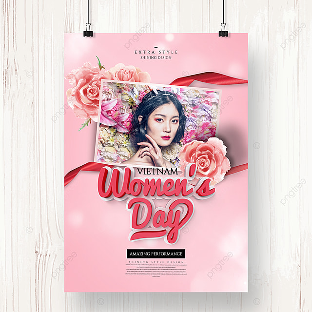 浪漫温馨越南妇女节节日海报