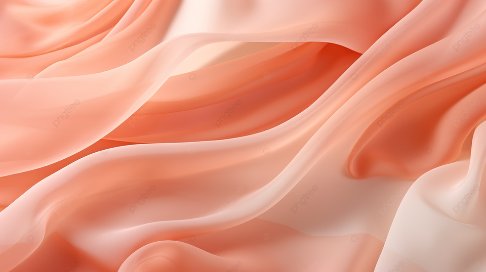 细腻的桃珊瑚雪纺面料，质感柔软