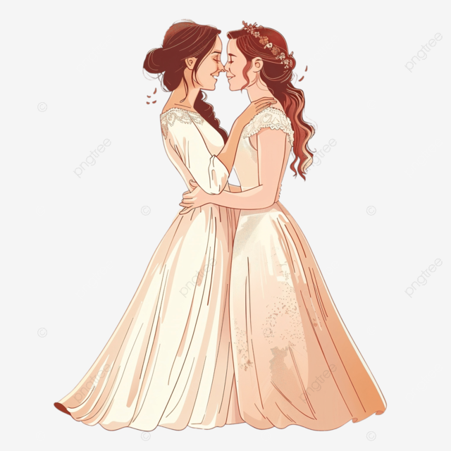 婚礼 恋爱中的女同性恋情侣结婚 婚姻平等观念