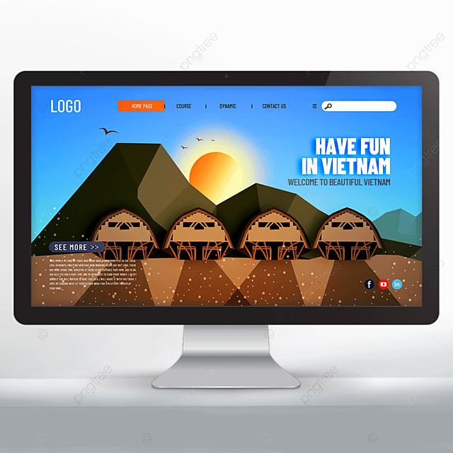 现代漫画风格越南旅游宣传网站设计