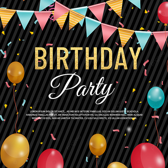 生日聚会彩旗气球banner画面