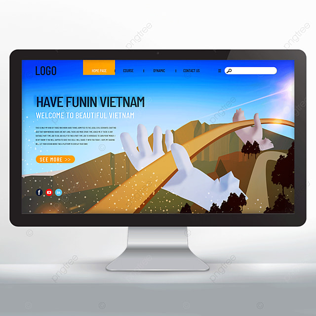 时尚卡通越南旅游宣传网站网页设计