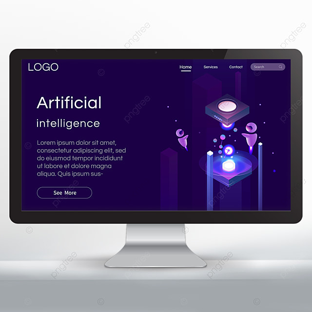 人工智能技术科学光线网页设计