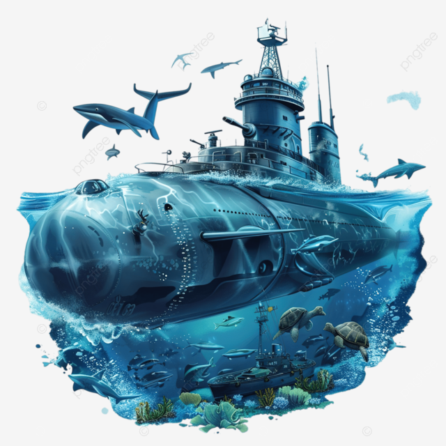 潜艇船野生动物海洋动物海洋水下水产