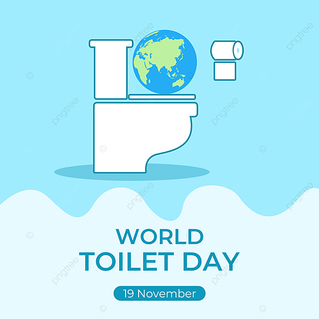 卡通风格马桶world toilet day节日海报设计