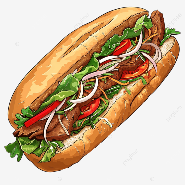 越南面包  banh mi  卡通图案设计