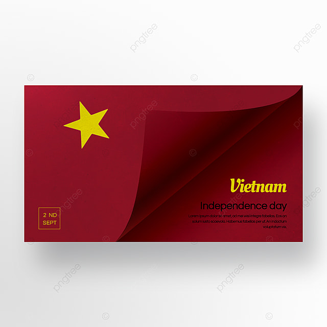 红色卷纸风格越南国庆日独立日banner