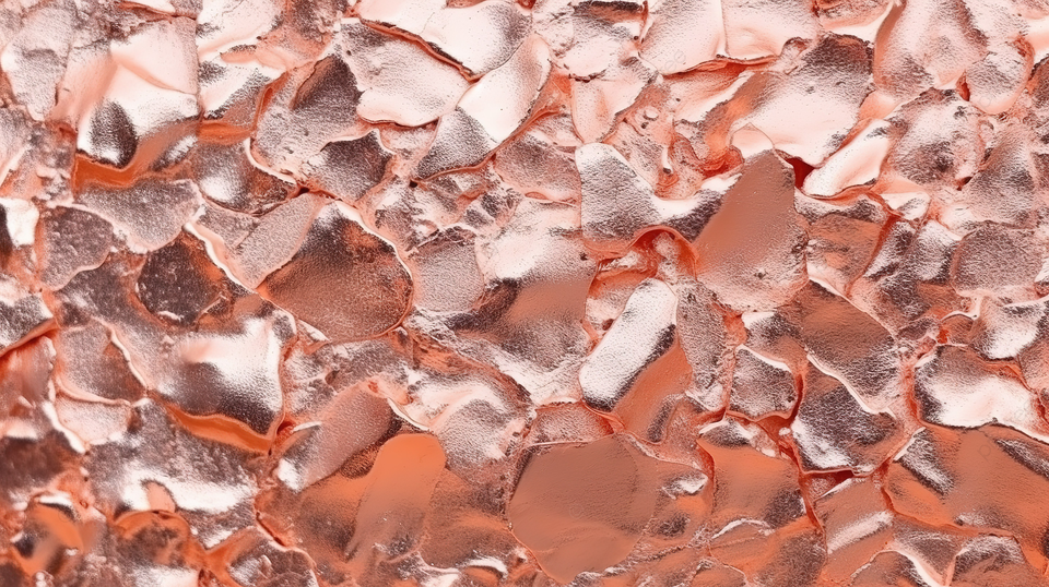 玫瑰金箔中闪闪发光的纹理背景