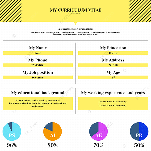 简约黄色求职招聘个人简历snsbanner