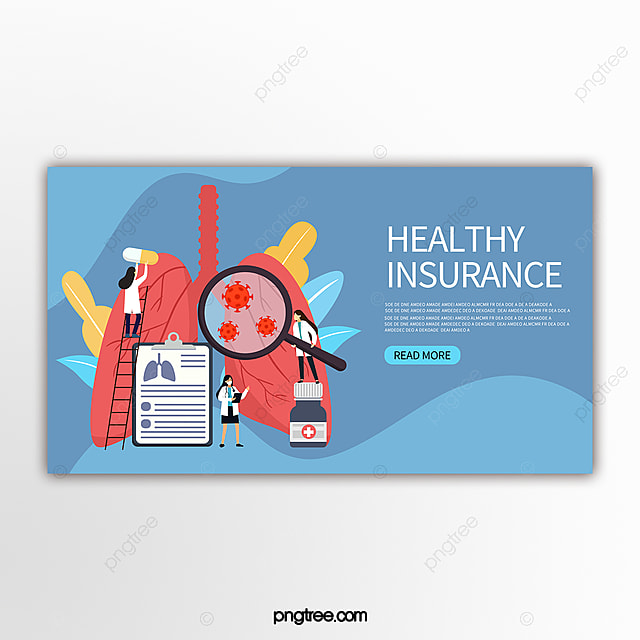 矢量医疗保险服务宣传横幅