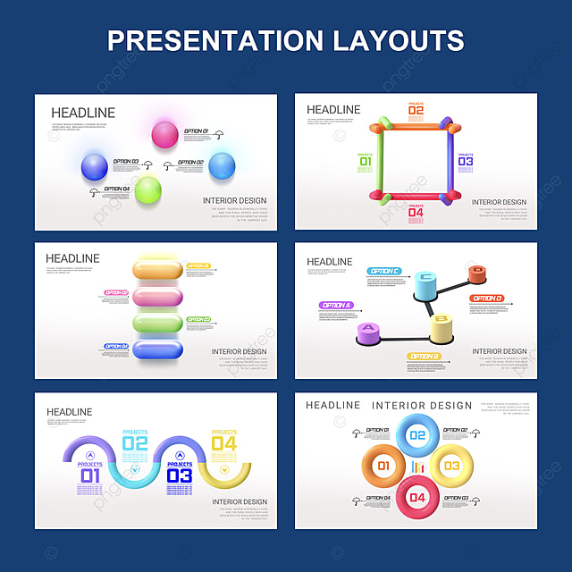 彩色简约商务信息数据图表集合ppt