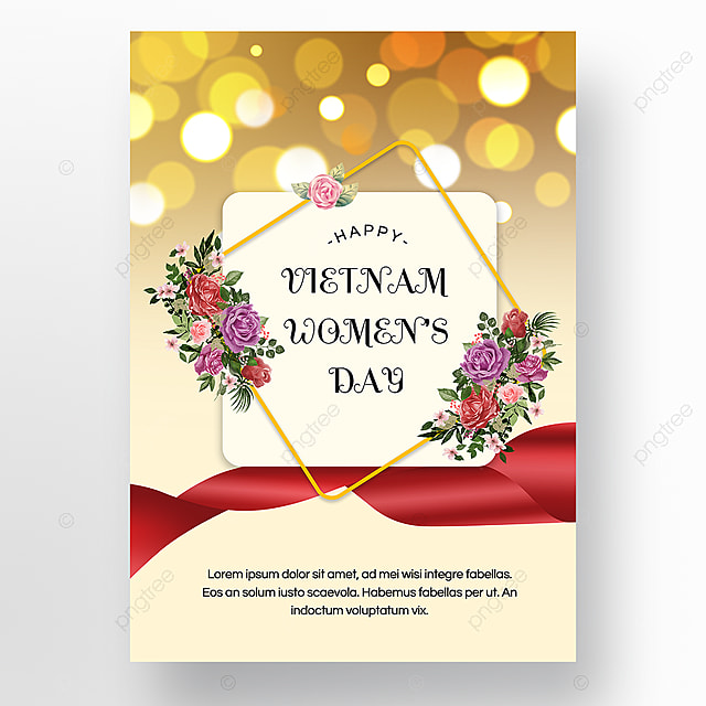 简约温馨越南妇女节海报