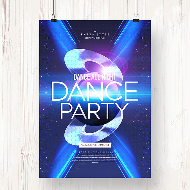 现代时尚个性蓝色舞台光线音乐主题海报