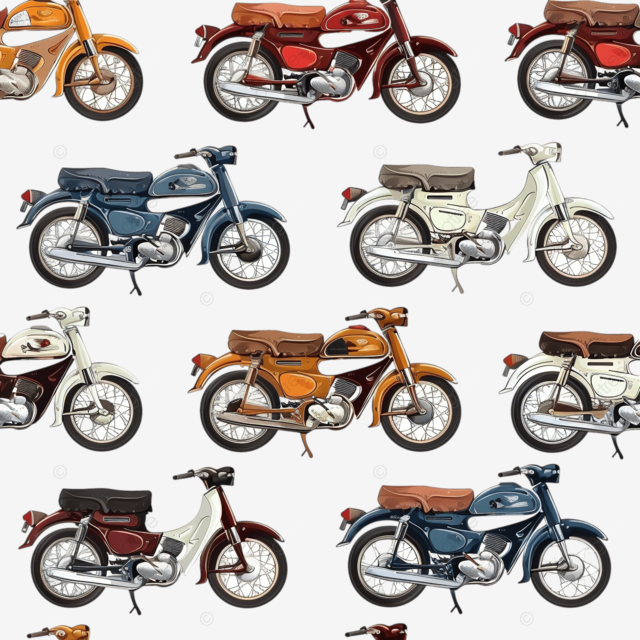 复古摩托车图案无缝