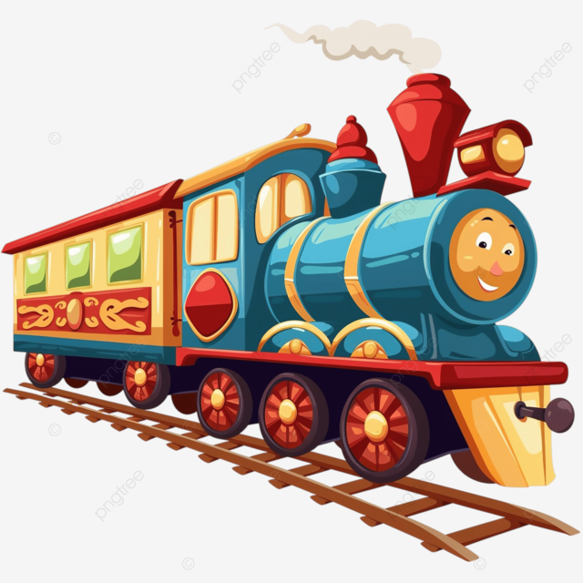 孩子们卡通火车图形