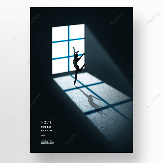 黑色窗外光线光影商务海报