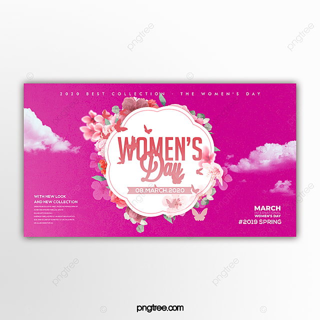 简约时尚唯美38妇女节节日网页横幅