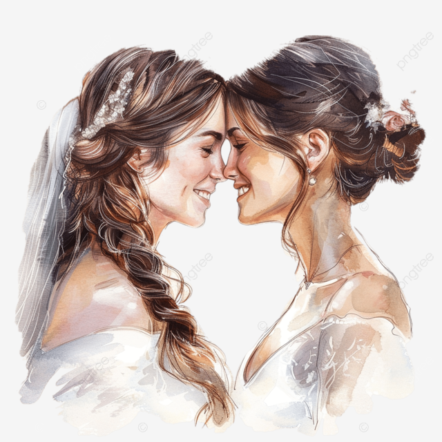 婚礼 恋爱中的女同性恋情侣结婚 婚姻平等观念