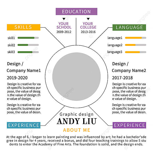 个人简历线条分割sns