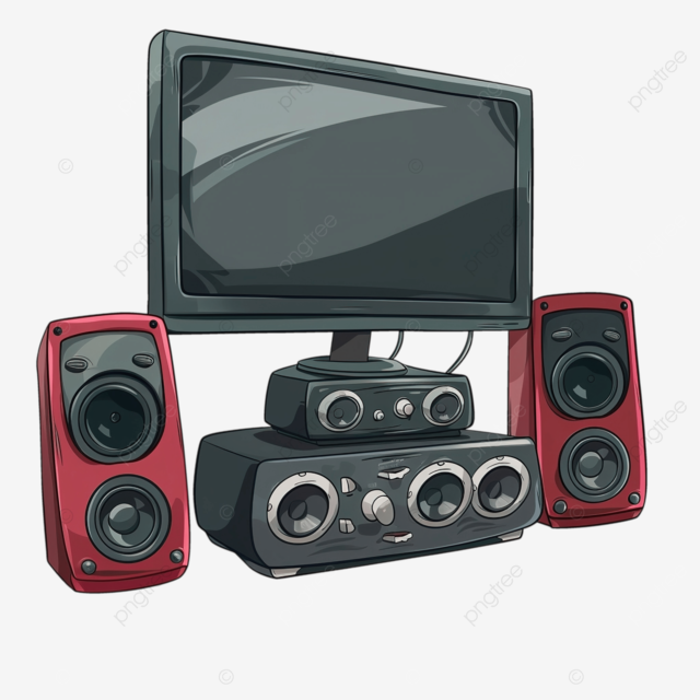 条形音箱音频设置卡通