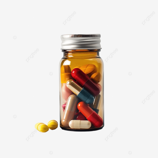 药店或药房玻璃瓶中的药丸或胶囊