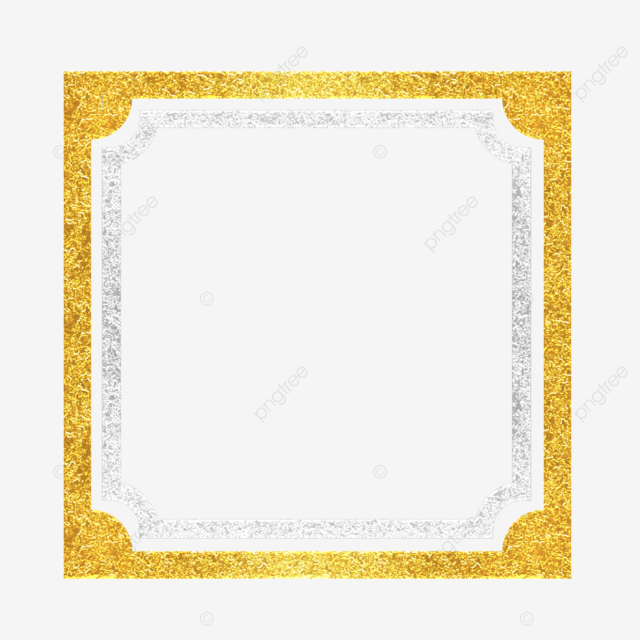 金色边框方形白色装饰画框