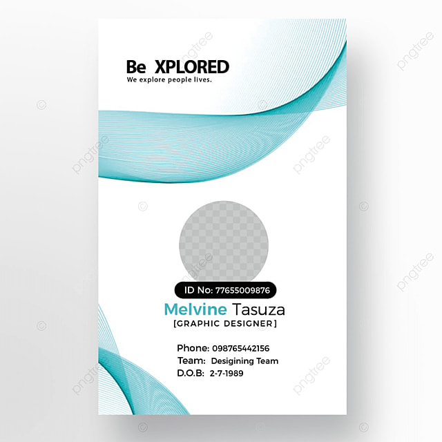 蓝色身份证模板