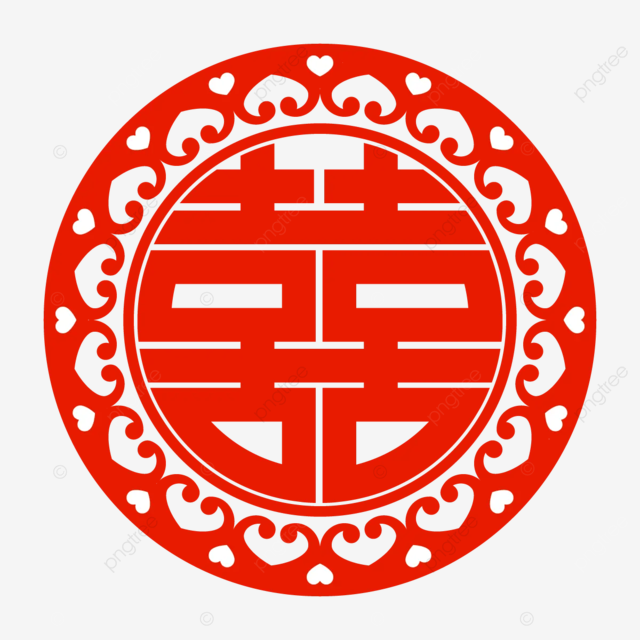 越南婚礼人物剪纸矢量图