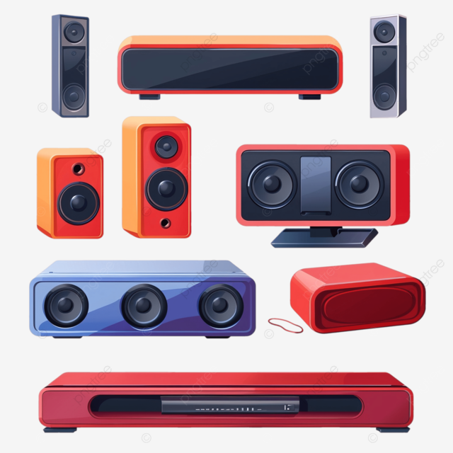 条形音箱音频设置卡通