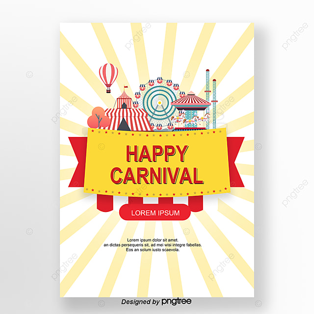 红色马戏团设施嘉年华海报