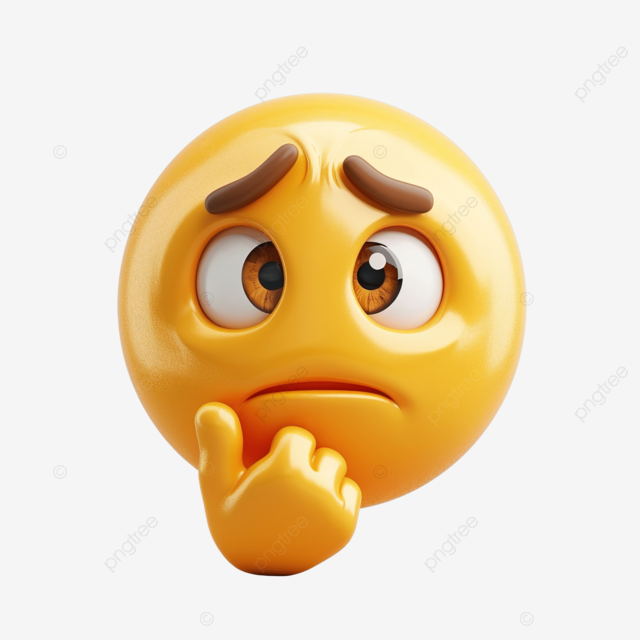 表情符号脸简单思考