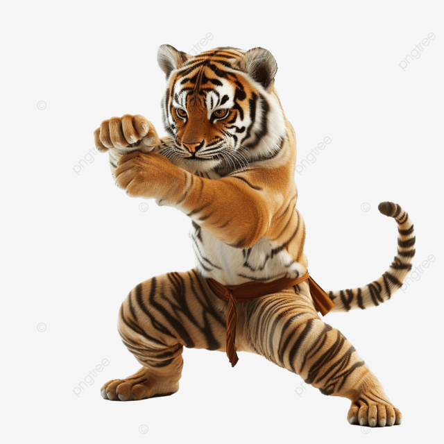 可爱的老虎活动功夫训练