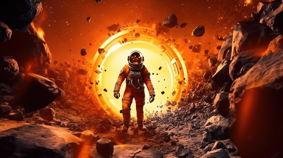梦幻风格的外太空 3D 渲染