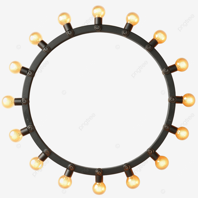 电灯泡广告牌复古圆形灯框