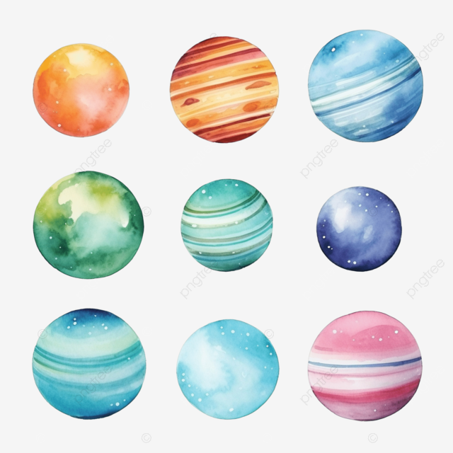水彩行星空间