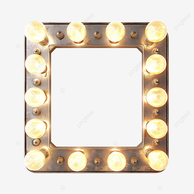 电灯泡广告牌复古方形灯框