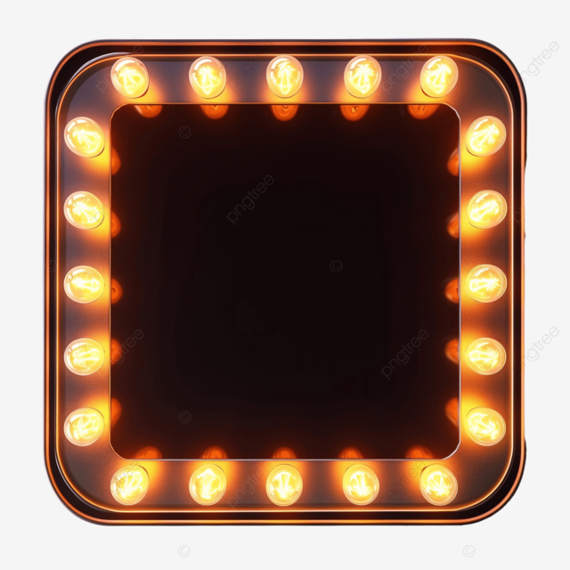 电灯泡广告牌复古方形灯框