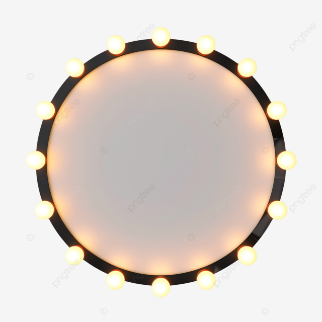 电灯泡广告牌复古圆形灯框