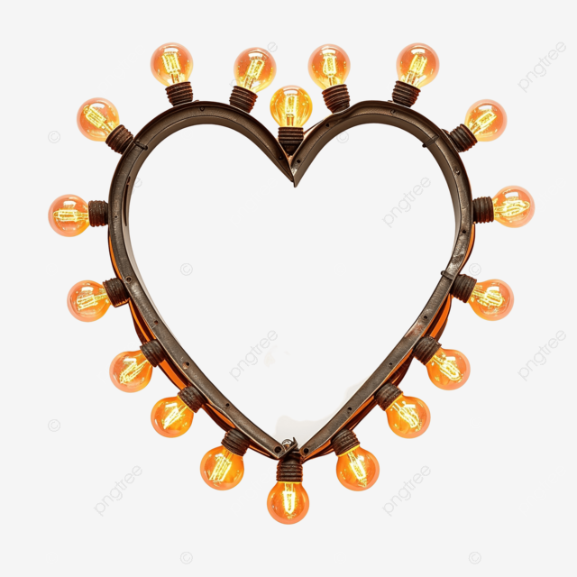 复古心形灯泡电动广告牌框架