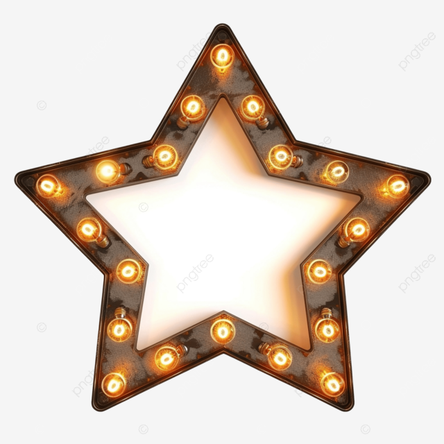 复古星星灯泡电动广告牌框架