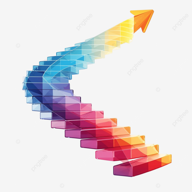 箭头步骤楼梯信息图表